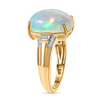 D'Joy Ethiopian Opal & White Diamond Ring in 18K Vermeil Yellow Gold Plated Sterling Silver 4.91 Ct._8265138_3