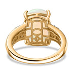 D'Joy Ethiopian Opal & White Diamond Ring in 18K Vermeil Yellow Gold Plated Sterling Silver 4.91 Ct._8265138_4
