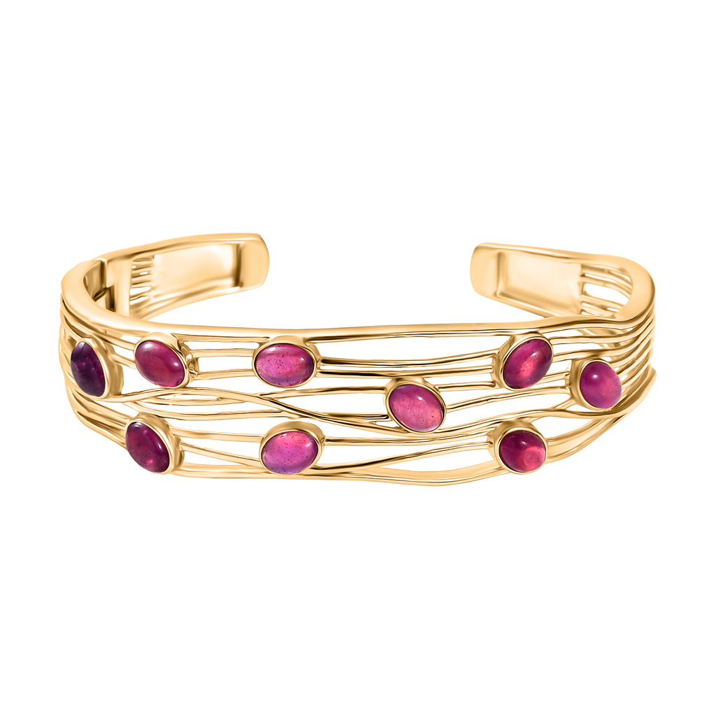Close Out Deal - Cabo Delgado Ruby Cuff Bangle (Size 7.5)  7.59 Ct._8265453