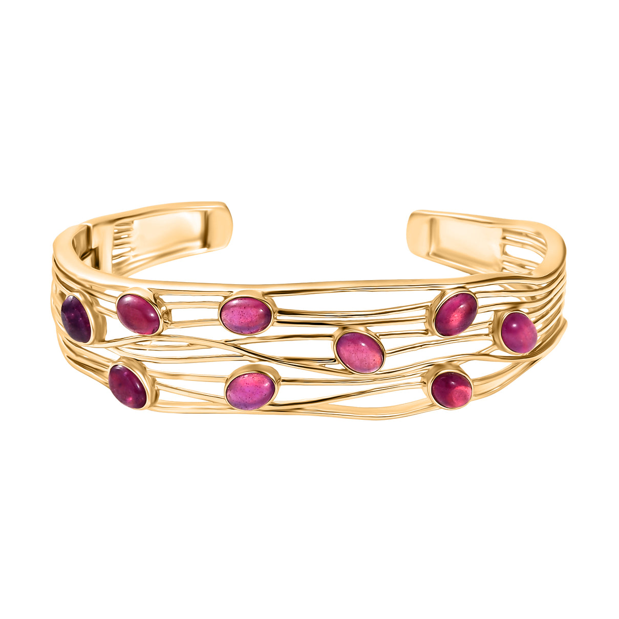 Close Out Deal - Cabo Delgado Ruby Cuff Bangle (Size 7.5)  7.59 Ct. V32518878 0