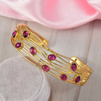 Close Out Deal - Cabo Delgado Ruby Cuff Bangle (Size 7.5)  7.59 Ct._8265453_1