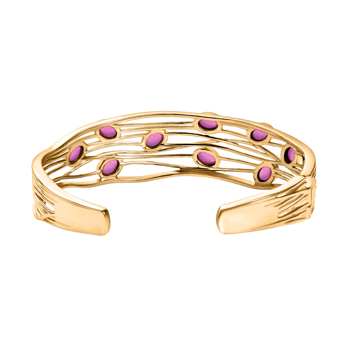 Close Out Deal - Cabo Delgado Ruby Cuff Bangle (Size 7.5)  7.59 Ct. V32518878 5