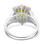 D'Joy Peridot, White Pearl & Moissanite Ring in Rhodium Overlay Sterling Silver 3.90 Ct._8265481_4