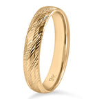Royal Bali Collection - 9K Yellow Gold Diamond-Cut Wedding Band Ring_8265635_3