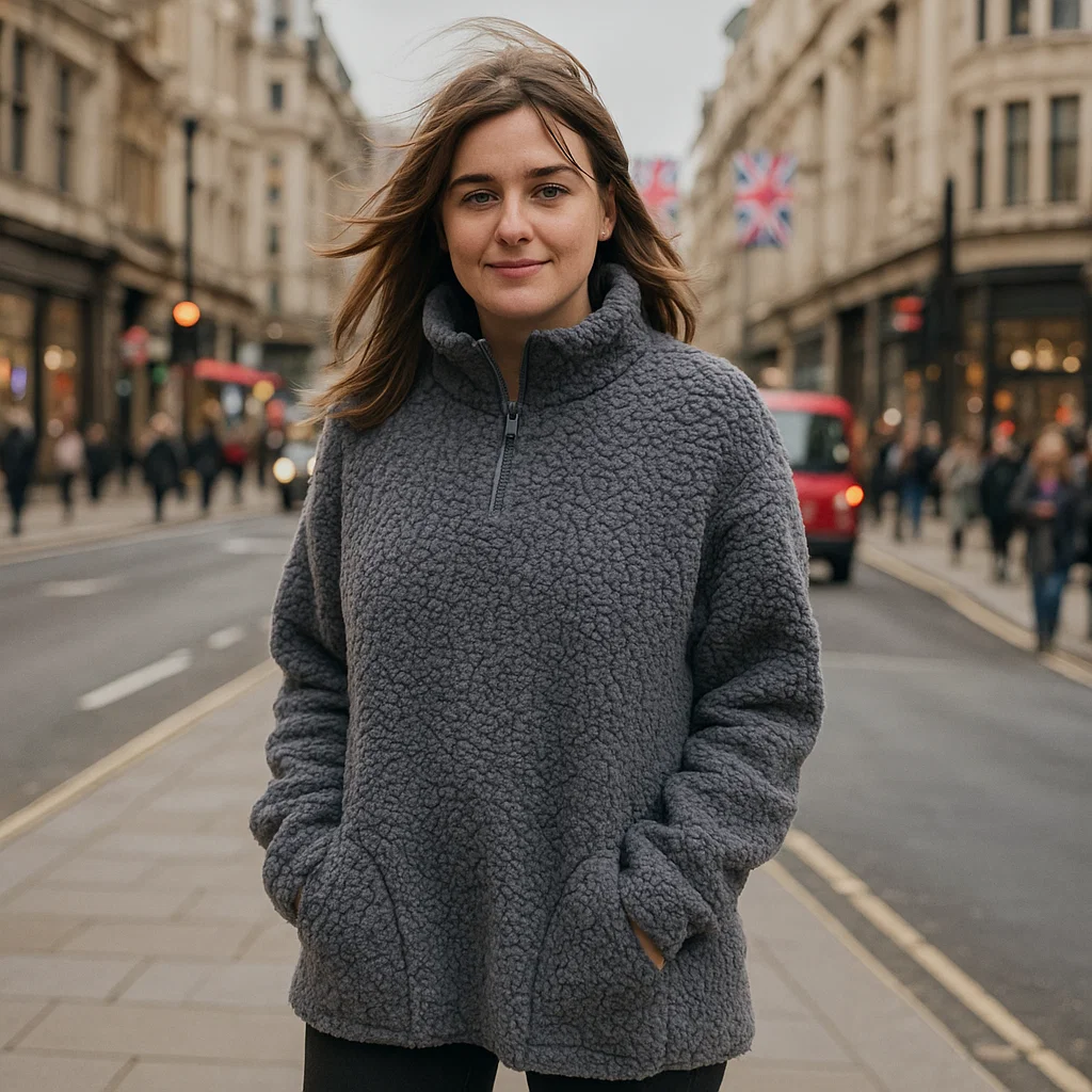 Light &amp; Shade Solid Fleece Jumper (S/M) - Navy 8265931 3
