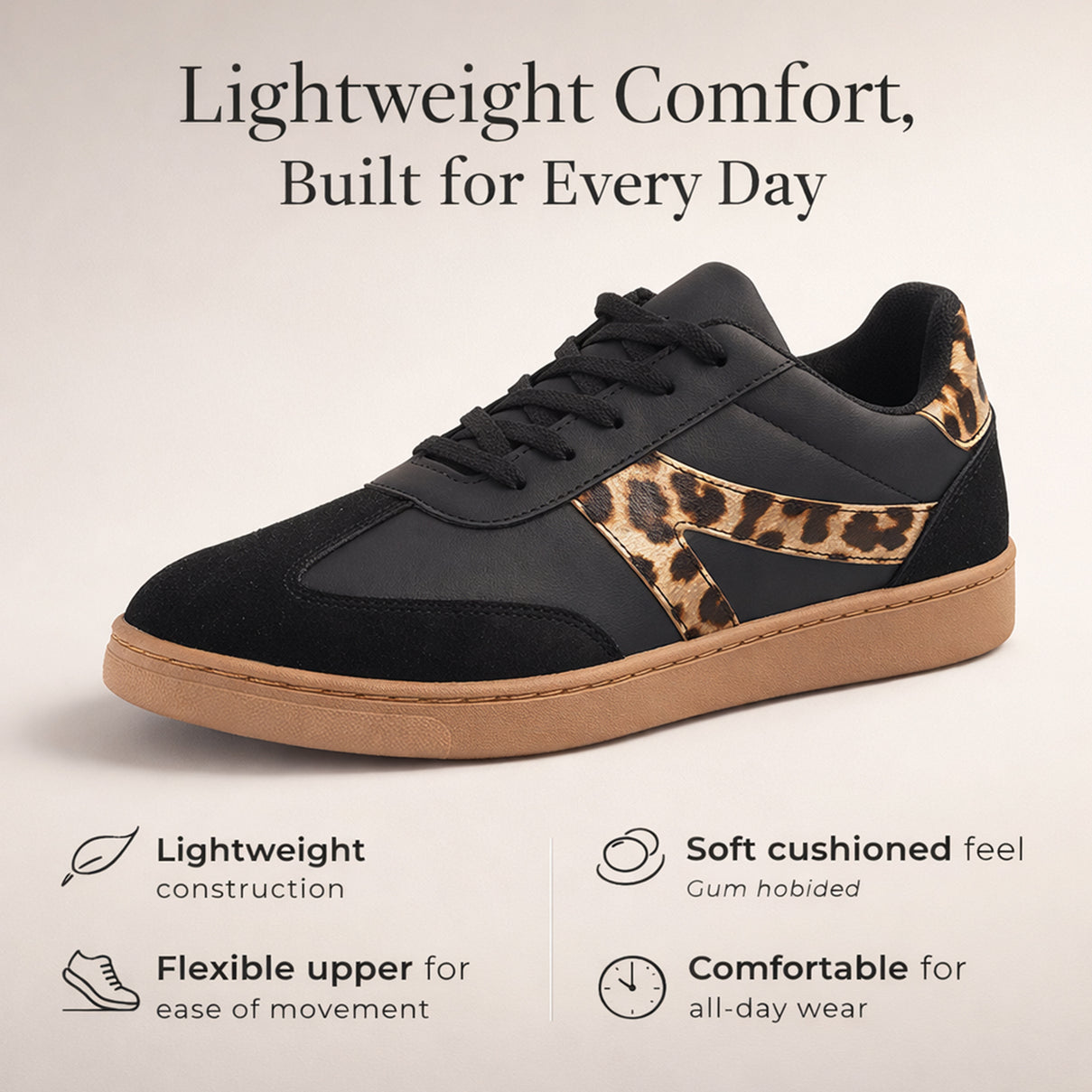 Urban Jacks Matise Lightweight Women's Trainer (Size - 7) - Black 8265994 1
