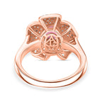 Luxuriant Lab Grown Bixbite & White Zircon Cluster Ring in 18K Vermeil Rose Gold Plated Sterling Silver 2.08 Ct._8266754_4