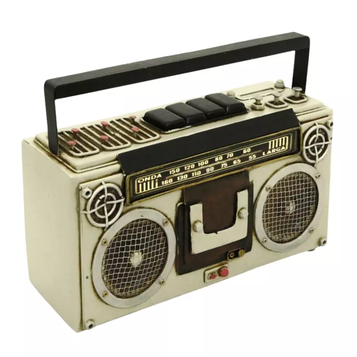 Creative Craft Hand Painted Vintage Style Mini Retro Radio - Cream V32577563 0