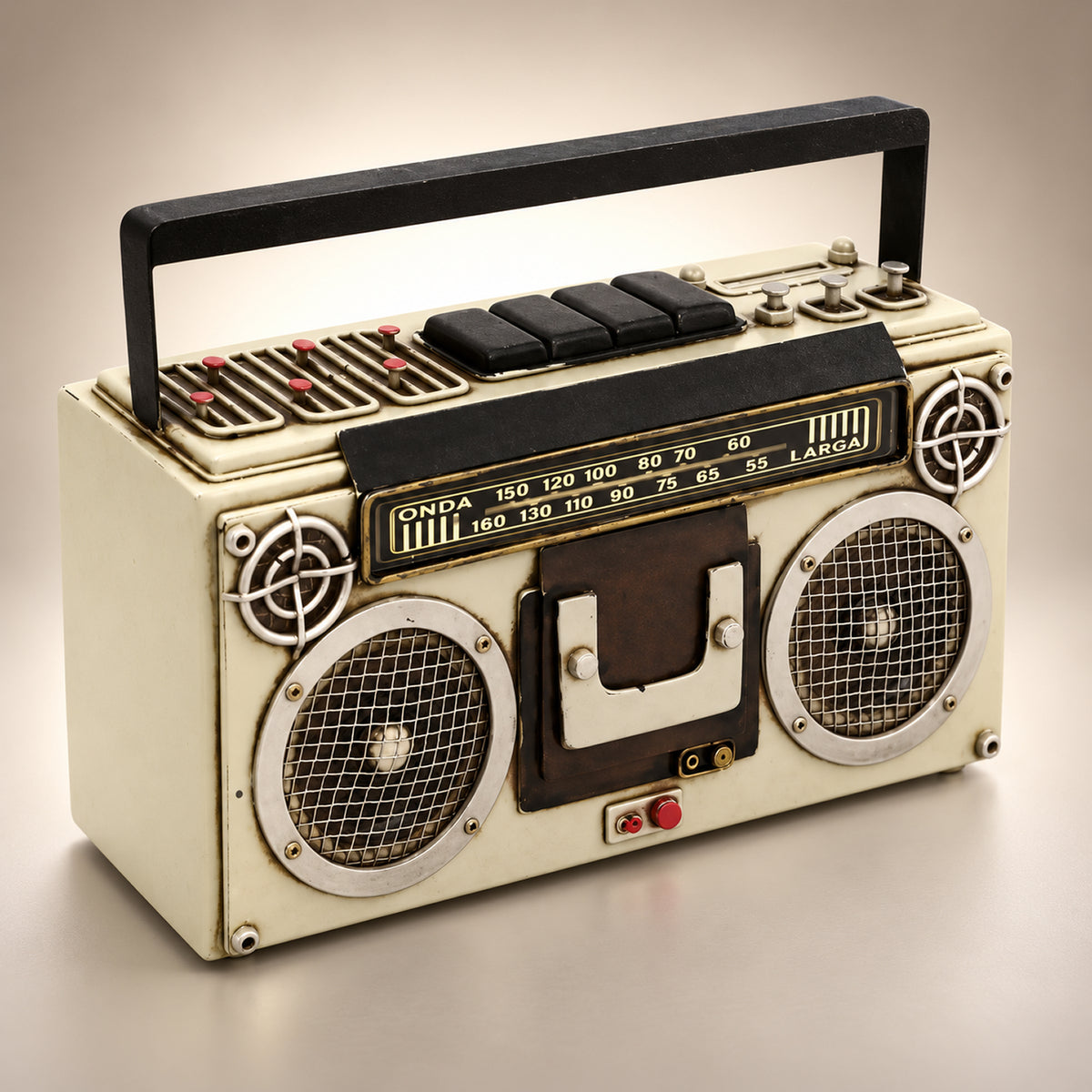 Creative Craft Hand Painted Vintage Style Mini Retro Radio - Cream V32577563 1