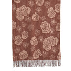 LA MAREY 100% Merino Wool Abstract Print Scarf with Tassel (180 x 70 cm) - Brown_8270066_5