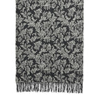 LA MAREY 100% Merino Wool Abstract Print Scarf with Tassel (180 x 70 cm) - Grey_8270068_5
