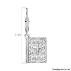 D'Joy Bible Earring with Lever Back in Yellow Gold Plated & Rhodium Overlay Sterling Silver_8270122_5