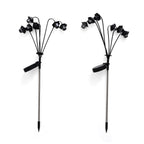 Set of 2 Solar Lantern Garden Lights - Warm White LED Starburst Swaying Lights (64cm), 8 Modes Waterproof Outdoor Path & Patio Decoration - Black_8271129_3