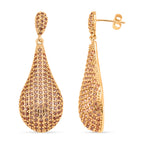 Yellow Cubic Zirconia Teardrop Earring with Push Back_8271421