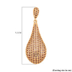 Yellow Cubic Zirconia Teardrop Earring with Push Back_8271421_4