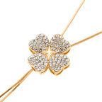 White Crystal Floral Necklace (Size - 32, Adjustable)_8271466_3