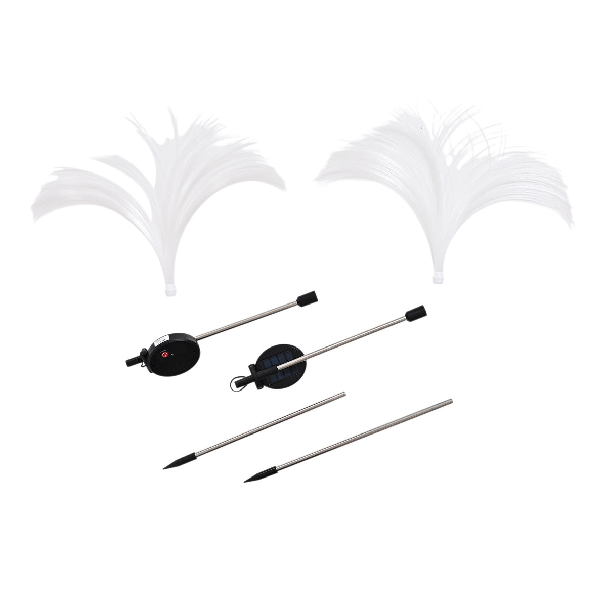 Set of 4 - LIVMORE Outdoor Jellyfish Solar Gradient Fibre Optic Lights 8271593 0