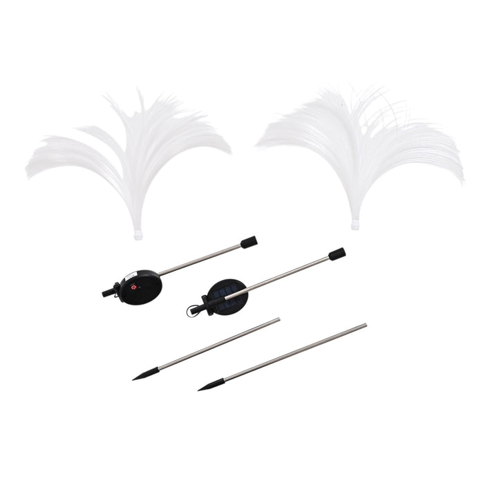 Set of 4 - LIVMORE Outdoor Jellyfish Solar Gradient Fibre Optic Lights 8271593 1
