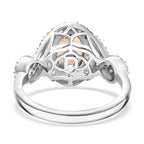 D'Joy Andalusite, Moissanite Main Stone With Side Stone Ring in Rhodium OverlaySterling Silver  2.630  Ct._8271749_4