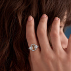 D'Joy - AGI Certified Andalusite & Moissanite Halo Ring in Rhodium Overlay Sterling Silver 2.90 Ct._8271951_1