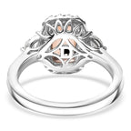 D'Joy - AGI Certified Andalusite & Moissanite Halo Ring in Rhodium Overlay Sterling Silver 2.90 Ct._8271951_4