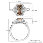 D'Joy - AGI Certified Andalusite & Moissanite Halo Ring in Rhodium Overlay Sterling Silver 2.90 Ct._8271951_5