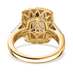 D'Joy Andalusite, Moissanite, Champagne Moissanite Main Stone With Side Stone Ring in 18K YG VermeilSterling Silver  4.220  Ct._8272110_4