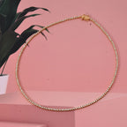 Luxuriant Lab Grown Diamond (SI/GH) Necklace (Size 18) in 18K Vermeil Yellow Gold Plated Sterling Silver 7.51 Ct, Silver Wt. 15.00 Gms._8272519_1