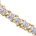 Luxuriant Lab Grown Diamond (SI/GH) Necklace (Size 18) in 18K Vermeil Yellow Gold Plated Sterling Silver 7.51 Ct, Silver Wt. 15.00 Gms._8272519_3