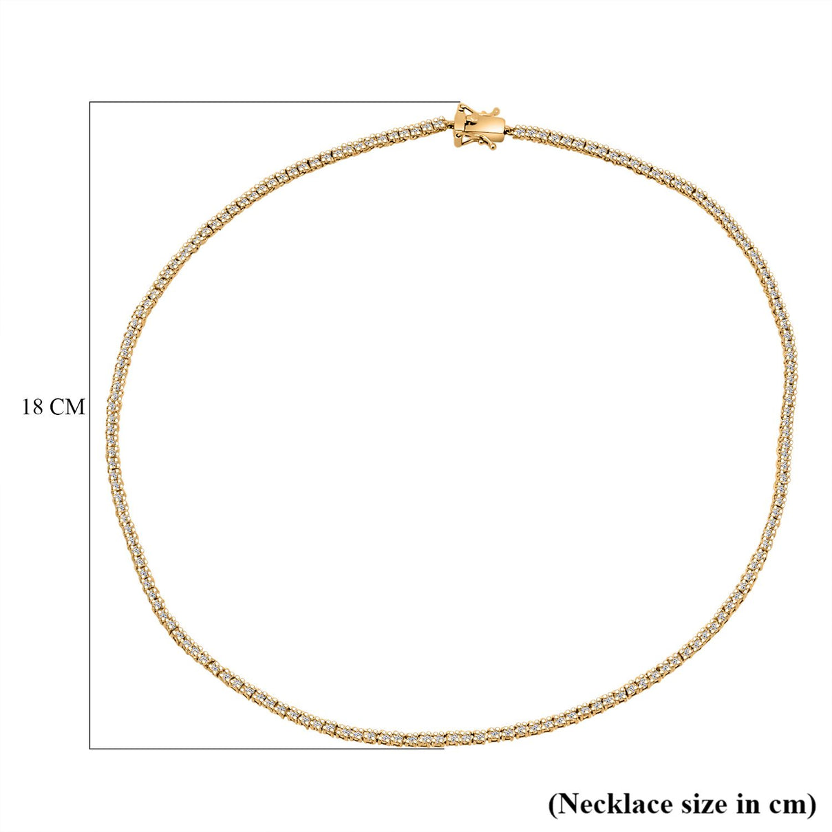 LUXURIANT 7.51 Ct. Lab Grown Diamond Tennis Necklace in 18K Vermeil Yellow Gold Sterling Silver 8272519 6