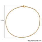 Luxuriant Lab Grown Diamond (SI/GH) Necklace (Size 18) in 18K Vermeil Yellow Gold Plated Sterling Silver 7.51 Ct, Silver Wt. 15.00 Gms._8272519_5