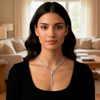 Designer inspired - Serpent Necklace (Size - 24.50) in Silver Tone_8272567_2