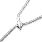 Designer inspired - Serpent Necklace (Size - 24.50) in Silver Tone_8272567_3