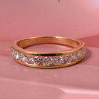 Luxuriant Lab Grown Diamond (SI/GH) Band Ring in 18K Vermeil Yellow Gold Overlay Sterling Silver 1.00 Ct._8272837_1