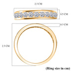 Luxuriant Lab Grown Diamond (SI/GH) Band Ring in 18K Vermeil Yellow Gold Overlay Sterling Silver 1.00 Ct._8272837_5