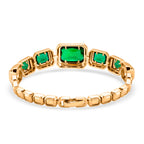 Vintage Glamour Collection - Bezel Set Cubic Zirconia Bracelet (Size 7.5) - Green_8273049_3