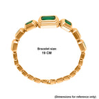 Vintage Glamour Collection - Bezel Set Cubic Zirconia Bracelet (Size 7.5) - Green_8273049_4