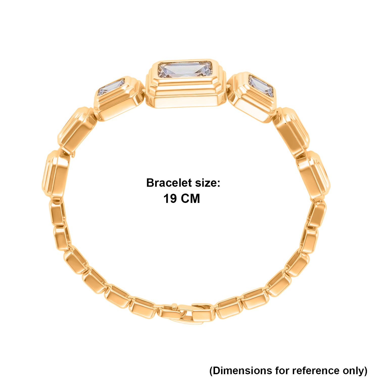 Vintage Glamour Collection - Bezel Set Cubic Zirconia Bracelet (Size 7.5) - Mystic 8273054 4