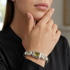 Vintage Glamour Collection - Bezel Set Cubic Zirconia Bracelet (Size 7.5) - Yellow_8273055_1