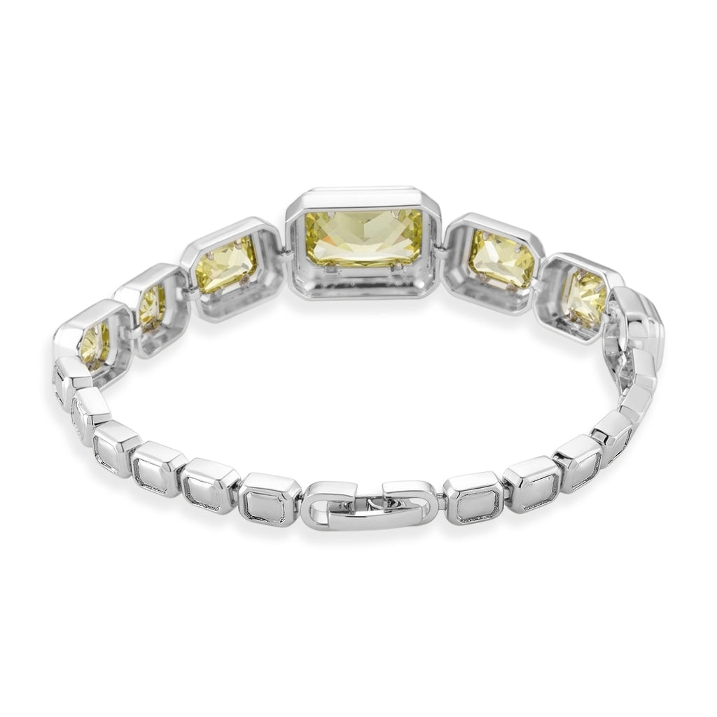 Vintage Glamour Collection - Bezel Set Cubic Zirconia Bracelet (Size 7.5) - Yellow_8273055_3