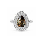 D'Joy - AGI Certified Andalusite & Moissanite Halo Ring in Rhodium Overlay Sterling Silver 2.30 Ct._8273067