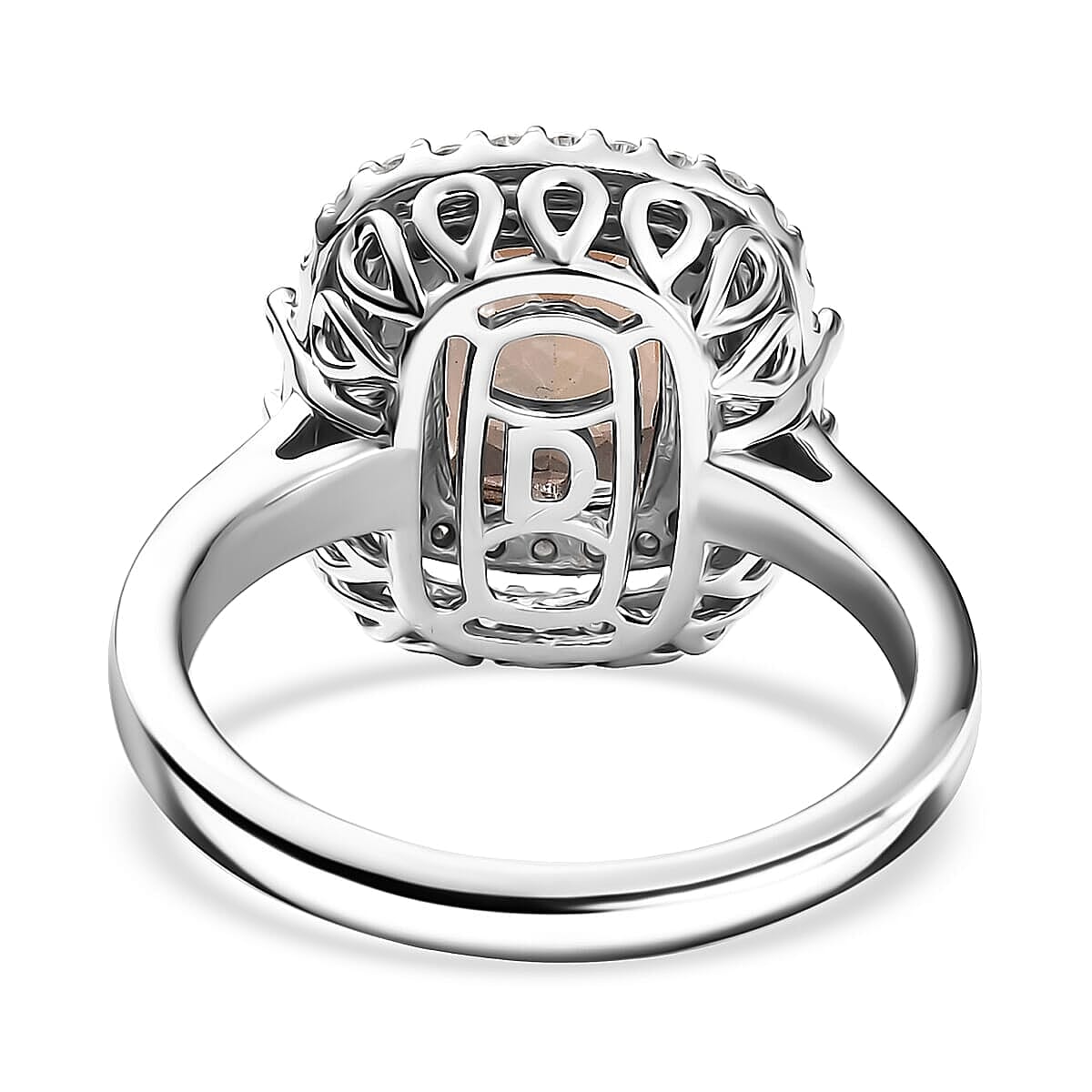 Certified and Appraised D'Joy Andalusite, Moissanite Main Stone With Side Stone Ring in Rhodium Overlay Sterling Silver  3.100  Ct. 8273095 4