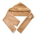 Super Soft Plush Hat and Scarf Set - Light Brown_8273243_4