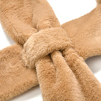 Super Soft Plush Hat and Scarf Set - Light Brown_8273243_5