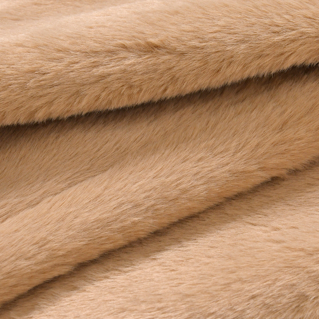 Super Soft Plush Hat and Scarf Set - Light Brown_8273243_7