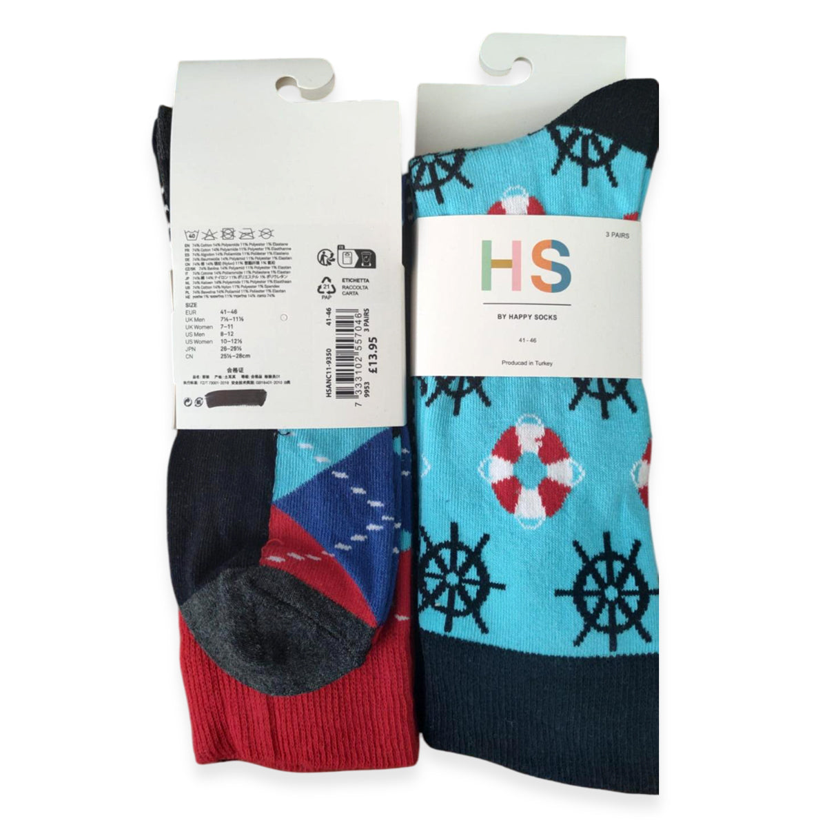 Pack of 3 Happy Socks Anchor Pattern V32577870 0
