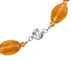 Champagne Colour Murano Style & Champagne Glass Necklace (Size 20) with Magnetic Clasp in Silver Tone_8274130_4