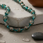 Green Colour Murano Style Glass & Green Glass Necklace (Size 20) with Magnetic Clasp_8274134_1