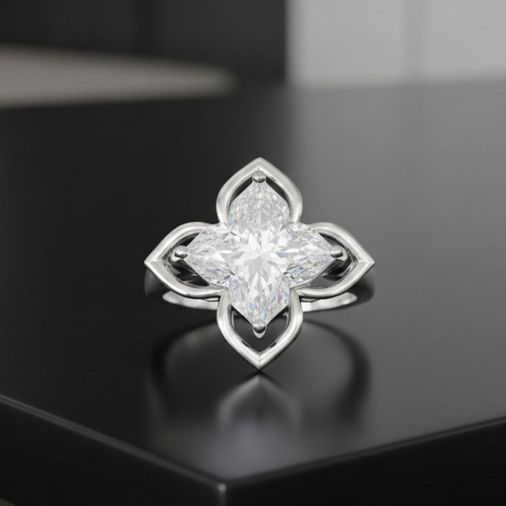 D'Joy Moissanite Ring in Rhodium Overlay Sterling Silver 6.00 Ct._8274321_1
