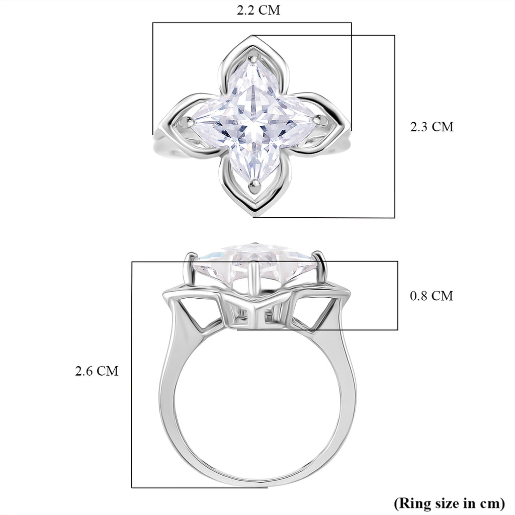 D'Joy Moissanite Ring in Rhodium Overlay Sterling Silver 6.00 Ct._8274321_5